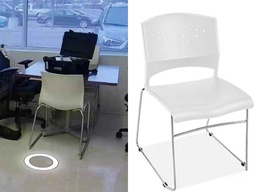 [#B4-8] White Stacking Chair