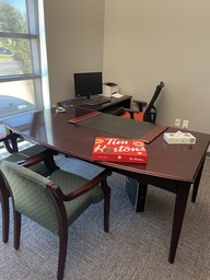 [#E6-43] Executive Desk Set - Wood