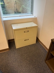 [#D6-50] Filing Cabinet Lateral 2 Drawer Brown, Beige and White