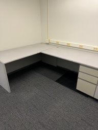 [#E6-7] Metal Desk L Shape without hutch