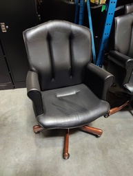 [#B8-22] Conference Chairs - Black Leather