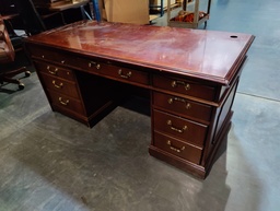 [#E4-41] Wooden Desk With Three Drawers and Printer Drawer on Left - 66x30x30