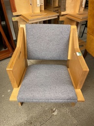 [#B8-55] Blue Upholstered Wood Chair