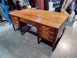 [#E4-51] Wooden Desk With Centre Drawers and Three Drawers on Each Side - 69x42x30