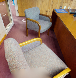 [#B8-7] Grey Guest Chair