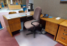 [#E6-16] L-Shape Desk w/ Return