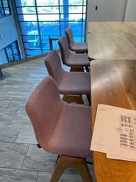 [#B1-8] Red Upholstered Bar Height Stool