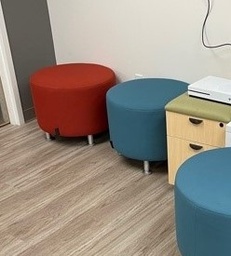 [#B11-76] Red Ottoman