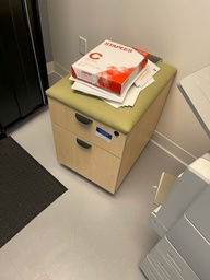 [#D17-60] Wood Mobile Storage Pedestal