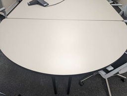 [#C5-26] STEELCASE 30 X 60 HALF ROUND TABLES