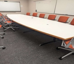 [#C6-28] STEELCASE CONFERENCE TABLE 58"W X 16' L