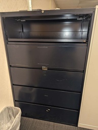 [#D12-45] STEELCASE LATERAL FILES  - BLUE 30"W, 5 DRAWER FILES