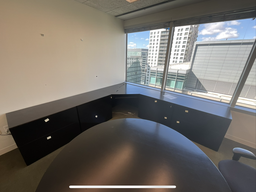 [#E8-93] Long Desk Office Furniture, Black