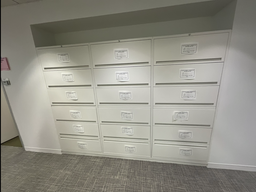 [#D12-122] Lateral Cabinet, 6-Drawer, White (Built-In)