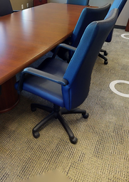 [#B5-3] Black Leather Conference Chairs