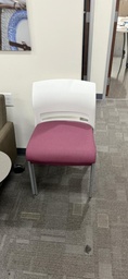 [#B8] White and Red Guest Chair
