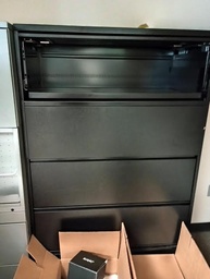 [#D12-35] Black 5 drawer file