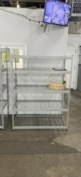 [#D14-7] 4 shelf metal rack - 48”x24”x63.5”