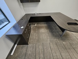 [#E7-7] U-shape Desk w/ Overhead