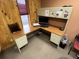 [#E7-9] L-Shape Desk with Overhead - LH