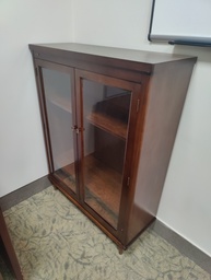 [#D30-139] Glass 2 Door Cabinet 37x14x50