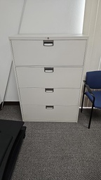 [#D10-8] 4-Drawer White File Cabinet