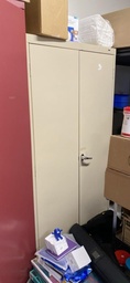 [#D22-1001] White 2 door metal stg cab.