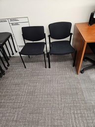 [#B8-1043] Black non rolling chair