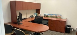 [#E9-55] Right-Hand U Shape Desk w/ Storage