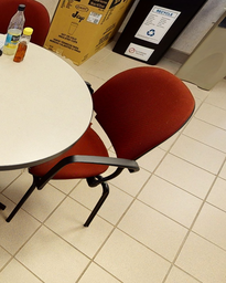 [#B8] Red Stacking Chairs