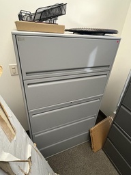 [#D12-47] 5-Drawer Light Grey File Cabinet
