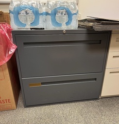 [#D6-51] 2-Drawer Dark Grey File Cabinet