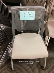 [#B8-103] Chair (Grey/Brown)
