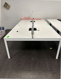 [#C12-6] 120X29 White Work Pod (seats 4)