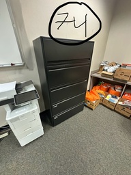 [#D12-74] File Cabinet - black 5 drawer