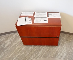 [#D6-4] Wood 2-Drawer File Cabinet