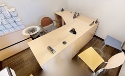 [#E6-9] Light Wood L-Shape Desk