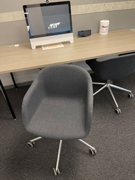 [#B8-32] Dark Grey Swivel Chair