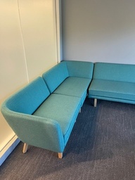 [#B6-34] Blue 3-Piece Sofa 