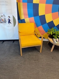 [#B12-37] Yellow Lounge Chair