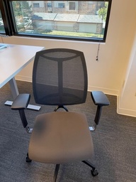 [#B13-85] Grey Task Chair with Mesh Back 