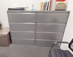 [#D10-19] Grey 4H Filing Cabinet