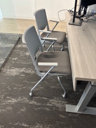 [#B8-4] Haworth gray rolling chairs
