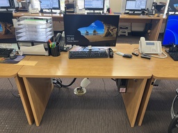 [#E2-9] Dark brown desk (small) 34"x50"