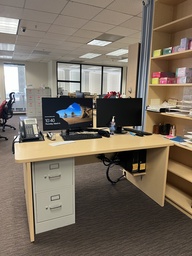 [#D16-11] Metal gray pedestal, two drawer