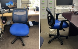 [#B13-13] Blue task chairs *poor condition