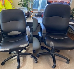 [#B13-1] Black Task Chair (Damaged)