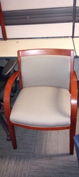 [#B9-23] upholstered wood guest chair