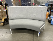[#B2-15] TEKNION ZONES BENCH - CURVED HIGH BACK/GREY/WHITE LEGS