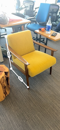 [#B12] Yellow Fabric Chair